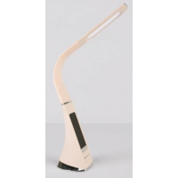 Светильник настольный светодиод. DE511 BG бежевый с дисплеем