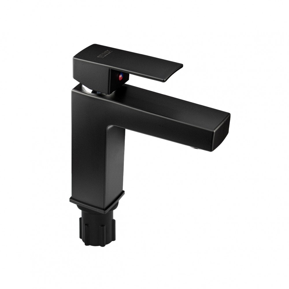 Смеситель для раковины из пластика АБС ЧЕРНЫЙ квадратный корпус 5974