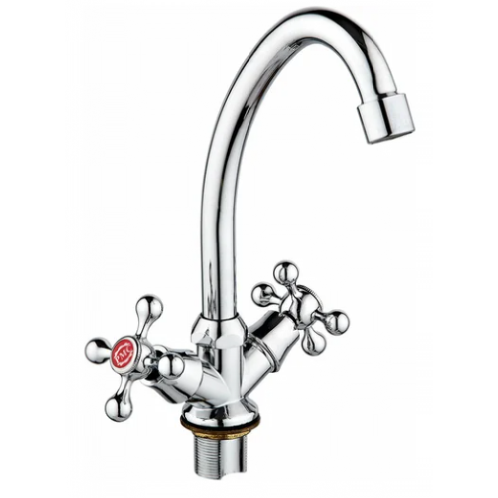 Смеситель для кухни РМС силумин высокий излив маховик SL71-271F