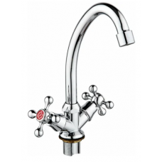 Смеситель для кухни РМС силумин высокий излив маховик SL71-271F