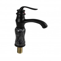 Смеситель для умывальника BRIMIX АБС черный мрамор (1681)