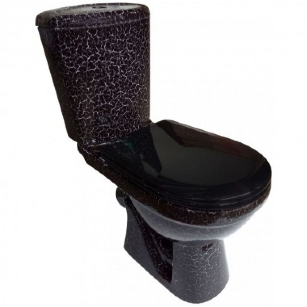 Унитаз-компакт КОМФОРТ черный кракелюр 463280 Унитаз-компакт КОМФОРТ черный кракелюр 463280