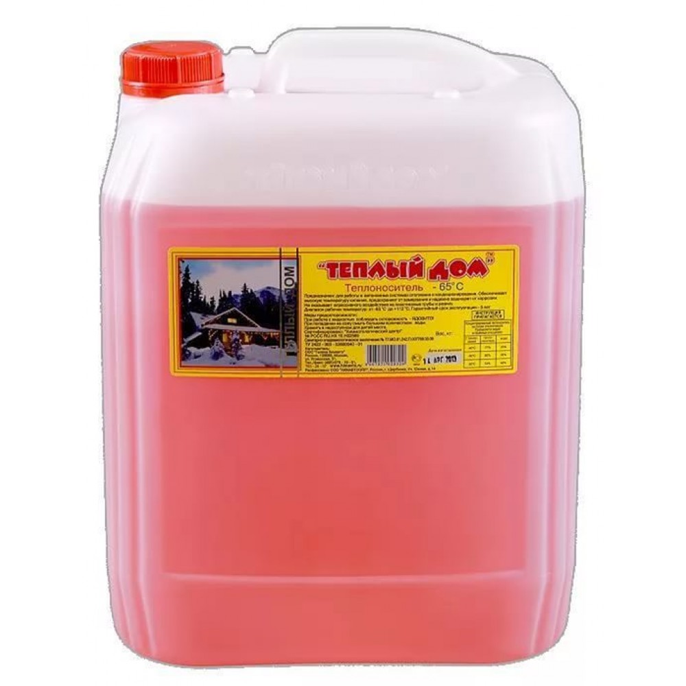 Теплоноситель "Теплый дом-65" (красн.) канистра (50л)