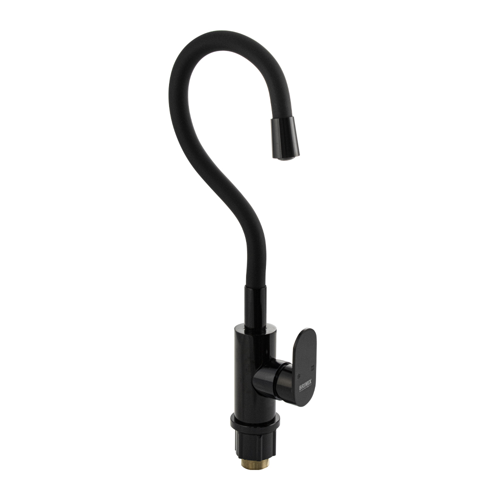 Смеситель для кухни боковой черный с гибк.изливом 80209  Смеситель для кухни боковой черный с гибк.изливом 80209