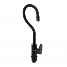 Смеситель для кухни боковой черный с гибк.изливом 80209  Смеситель для кухни боковой черный с гибк.изливом 80209