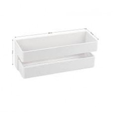 Полка д/ванной прямая из высокопрочного АБС пластика, БЕЛАЯ глубокая 5680