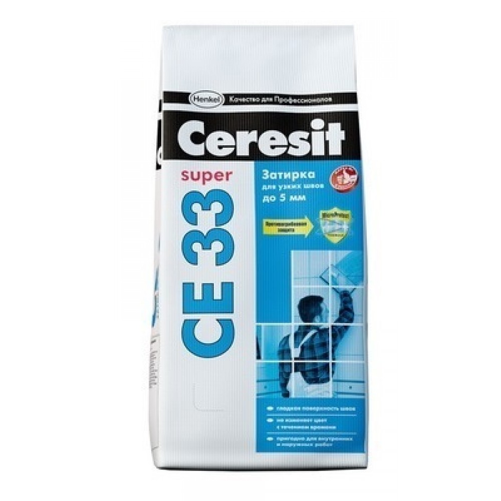 Затирка для швов 2-5мм Церезит  CE 33  Comfort, цвет бежевый 2кг (43)