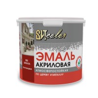Эмаль акриловая по дереву и металлу Белая ВИТ color полуглянцевая 1кг 64282 