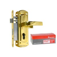 Замок врезной Аллюр ЗВ4-1/55А  GP латунь автомат без ц/мех с/руч (7158) ХХХ АКЦИЯ 10%