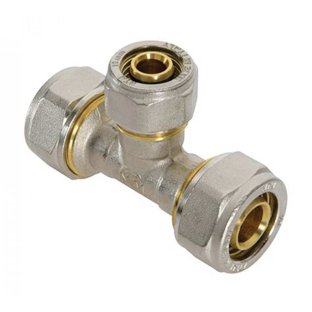 Тройник ред. 26*16*26 металлопластик ХХХ Тройник ред. 26*16*26 металлопластик ХХХ