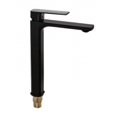 Смеситель для умывальника FABIA силумин высокий черный (9737) ХХХ