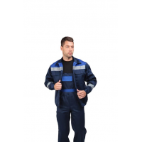 Костюм Автомойщик мужской т.синий/василек р.60-62 рост3/4 (КОС750) ХХХ АКЦИЯ 20%