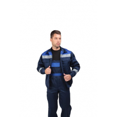 Костюм Автомойщик мужской т.синий/василек р.60-62 рост3/4 (КОС750) ХХХ АКЦИЯ 20%