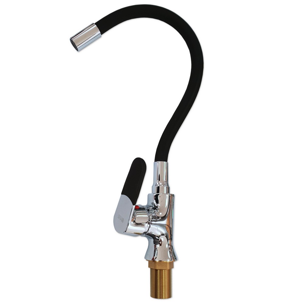 Смеситель для кухни боковой черная мозаика с гибк.излив.(3374)