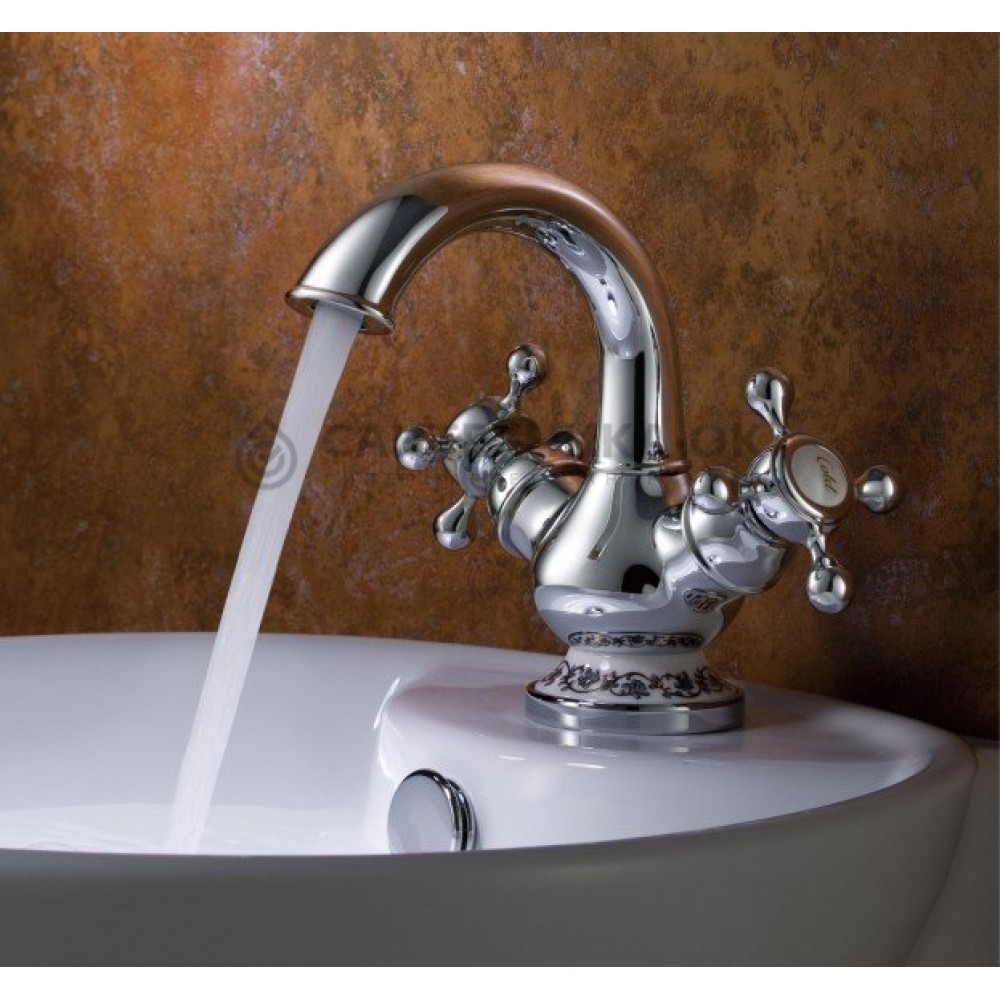 Смеситель для раковины FABIA шаровый бронза 9837