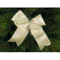 Бант на елку Белоснежка 11,5*12см 185-0308