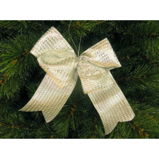 Бант на елку Белоснежка 17*16см 185-0309