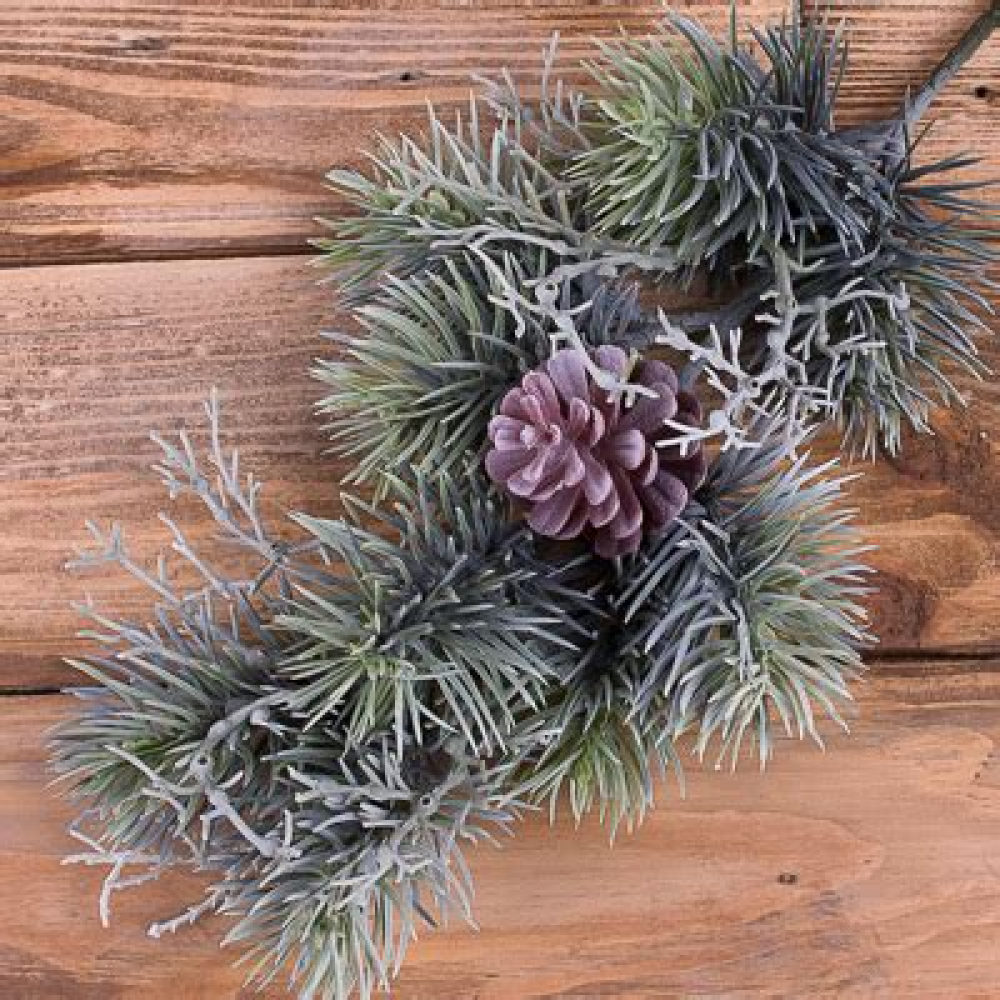 Украшение новогоднее Ветка пушистая 40см 196-638/39 Украшение новогоднее Ветка пушистая 40см 196-638/39