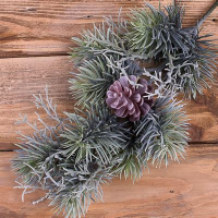 Украшение новогоднее Ветка пушистая 40см 196-638/39