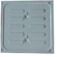 Решетка металлическая 160*160 белая, с заглушкой АКЦИЯ 25% ХХХ