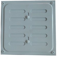 Решетка металлическая 160*160 белая, с заглушкой АКЦИЯ 25% ХХХ