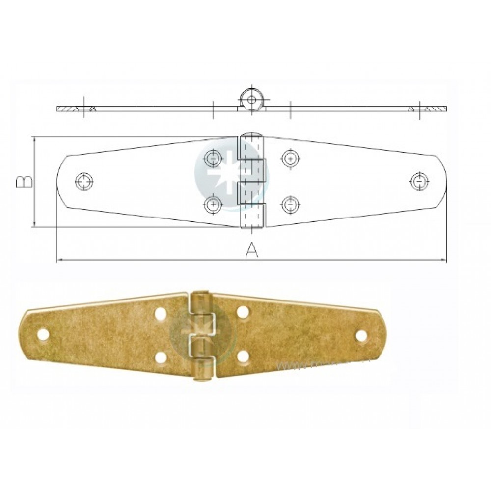 Петля ZTS 250* 45 желтая 