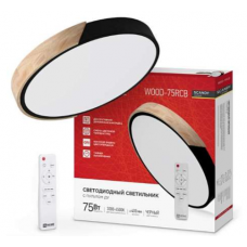 Светильник потолочный  светодиодный SCANDY WOOD-75RCB 75Вт с ПДУ белый