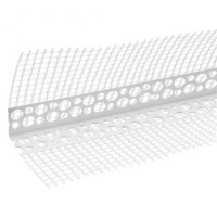 Уголок перфорированный ПВХ 2,5м с сеткой