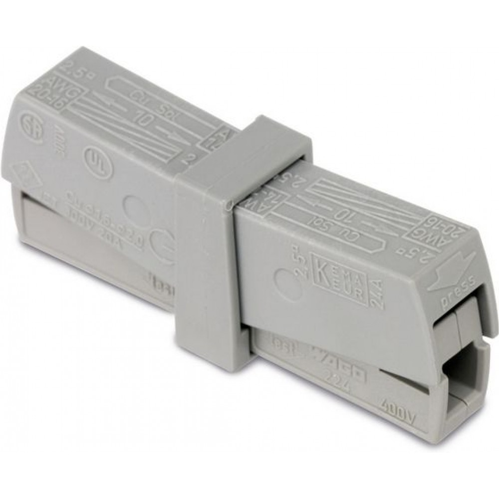 Клеммник  CAGE CLAMP  1*(0,5-2.5mm) 24A 400V(WAGO)