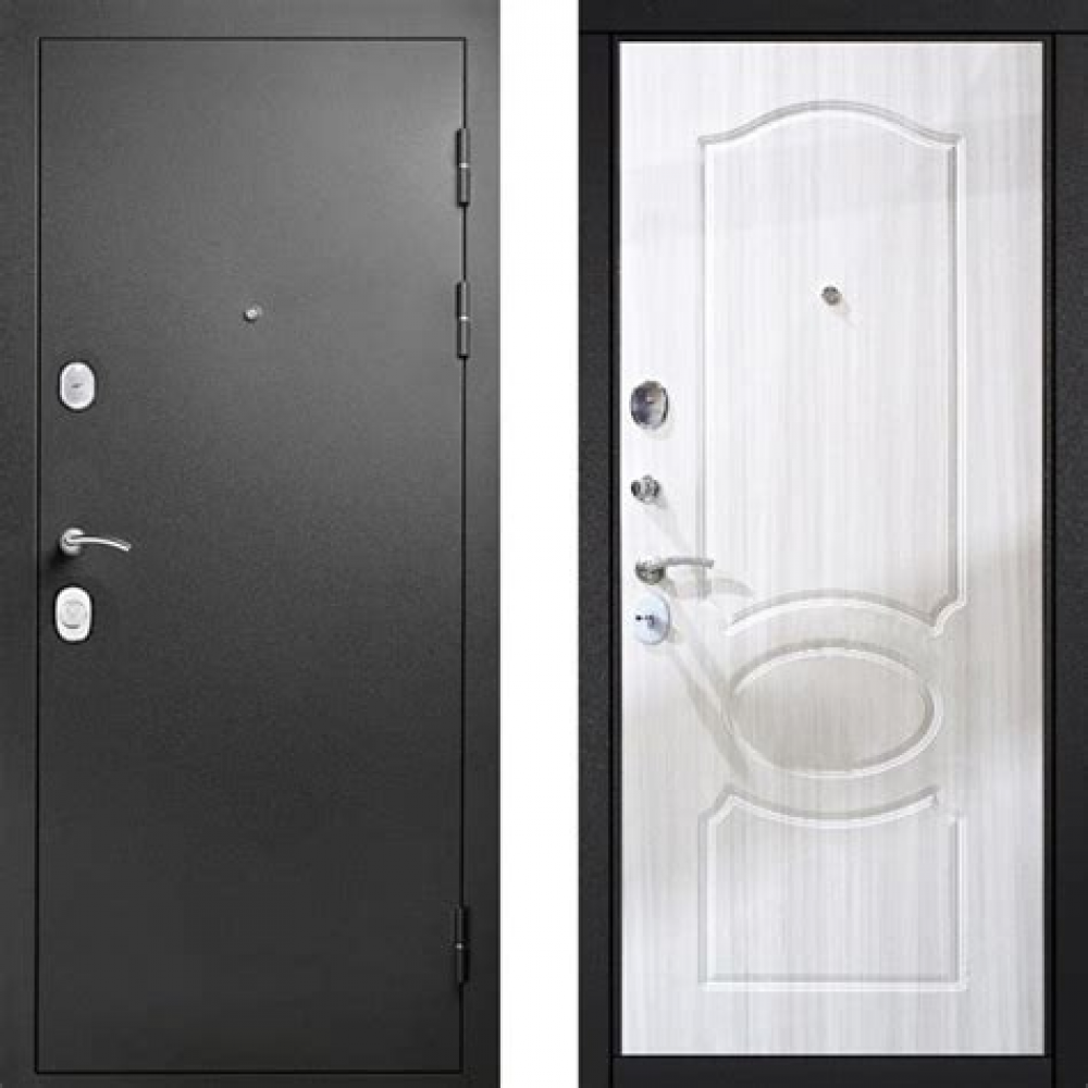 Дверь метал. МДФ/МДФ ЛАКОБЕЛЬ ЛИНИИ 2050*960 левая