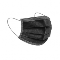 Маска одноразовая трехслойная черная