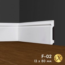 Плинтус напольный ударопрочный XPS F02 (80*13*2000 мм)