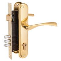 Замок врезной Аллюр 0203 GP латунь с/руч. 1017