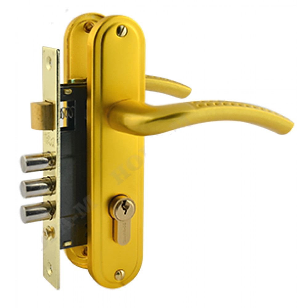 Замок врезной Аллюр 0203 GP латунь с/руч. 1017 Замок врезной Аллюр 0203 GP латунь с/руч. 1017