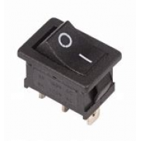 Выключатель (авто) ON-OFF 250V 6А (2с) черный Mini 36-2110