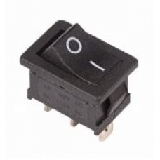 Выключатель (авто) ON-OFF 250V 6А (2с) черный Mini 36-2110