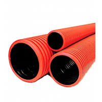 Труба гофрированная 2-х слойная ПНД 110мм красная