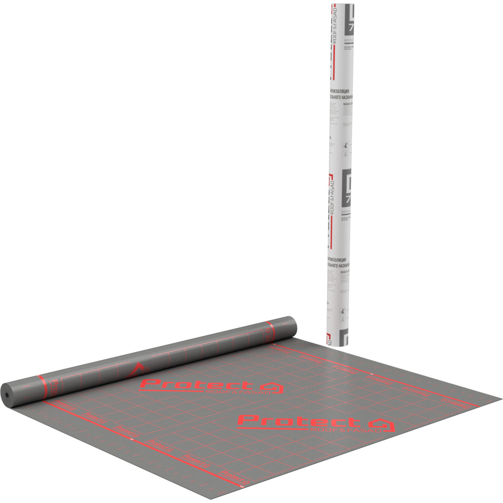 Пленка кровельная гидро-пароизоляционная 105г/м2 PROTECT D ПРЕМИУМ (1,5м*46,6м=70м2) низ Пленка кровельная гидро-пароизоляционная 105г/м2 PROTECT D ПРЕМИУМ (1,5м*46,6м=70м2) низ