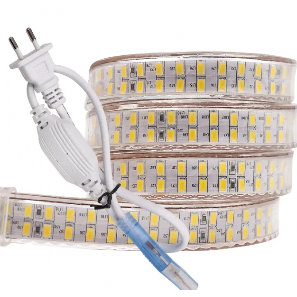 Светодиодная лента LED-ELT  5,0 Вт/м 220В IP65, красная АКЦИЯ 25% (рез. мин. 1м)