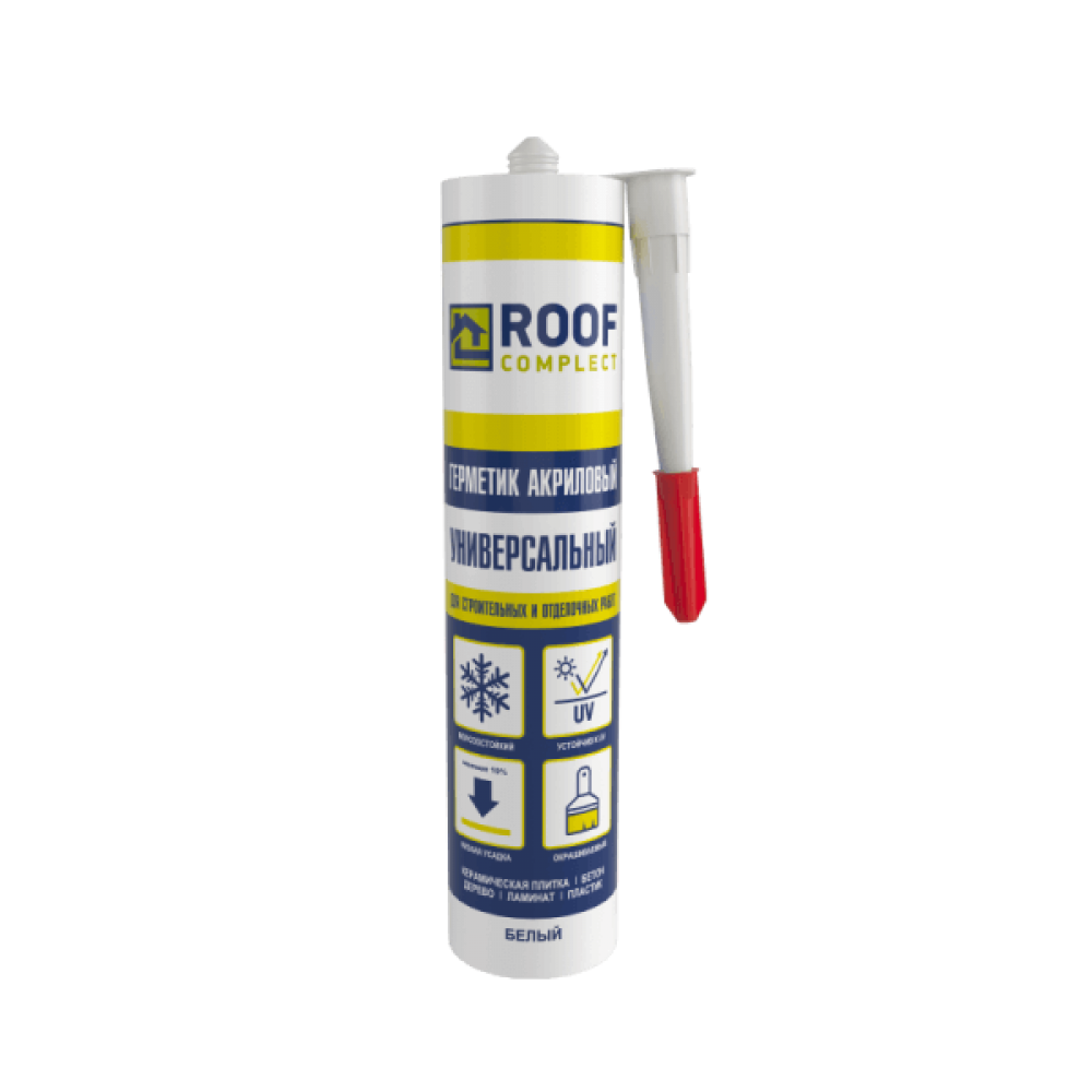 Герметик Акриловый белый Roof Complect 300мл.344831