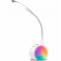 Светильник настольный светодиод. DE532 WH белый с RGB подсветкой
