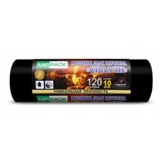 Мешки для мусора  120л. 10 шт.70х110см,35мкм черные Силачи (15) sil1204210