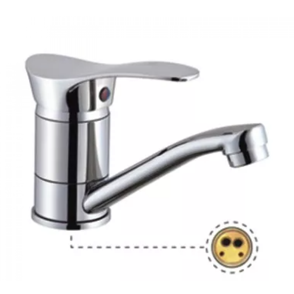 Смеситель для кухни POTATO силумин короткий излив P4501
