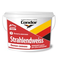 Водоэмаль интерьерная моющаяся супер белая Condor Strahlendweiss ведро 3,75кг