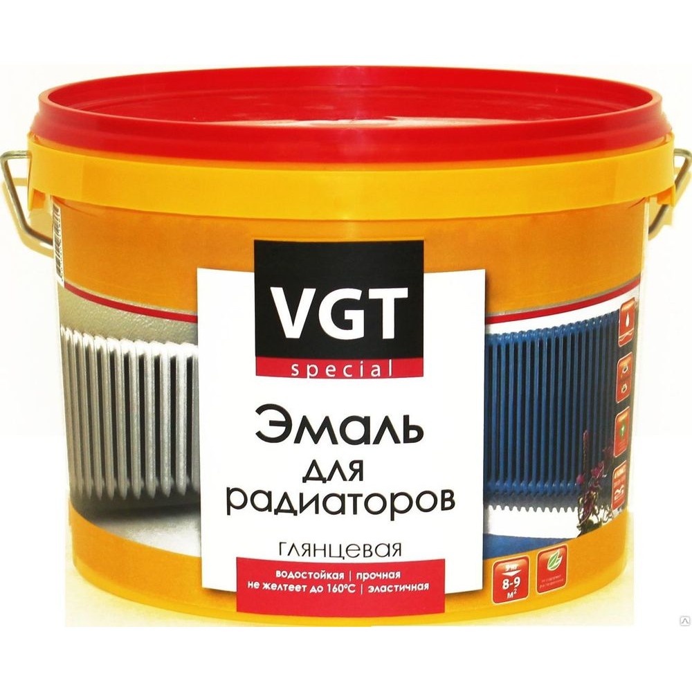 Эмаль для радиаторов ВД-АК VGT супербелая Профи 0,5 кг 18678