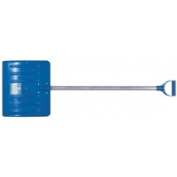 Лопата снегоуборочная б/ч пластмассовая оцинк.планка 410х400м Метелица Черная