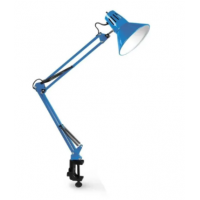 Светильник настольный под лампу СНС-13ТС на струбцине синий