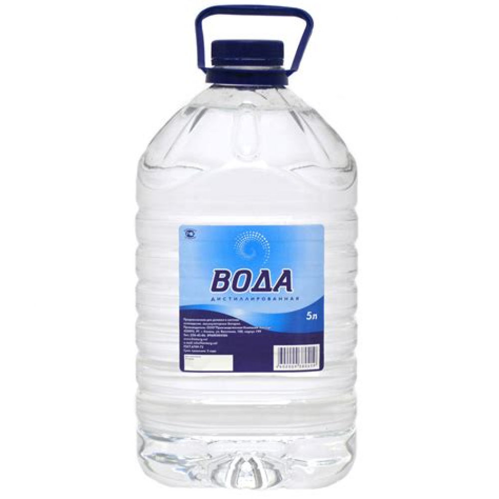 Вода дистиллированная  5,0л