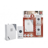 Звонок беспроводной 32 мелодии ЗБН-5 бело-серый