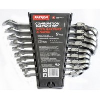 Набор ключей  9шт рожково-накидные с трещеткой 51092F-P (СД Х)